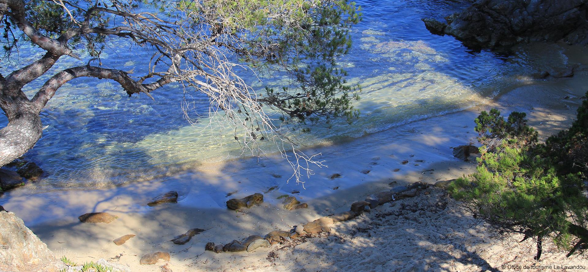 The beach of La Fossette on the Côte d'Azur