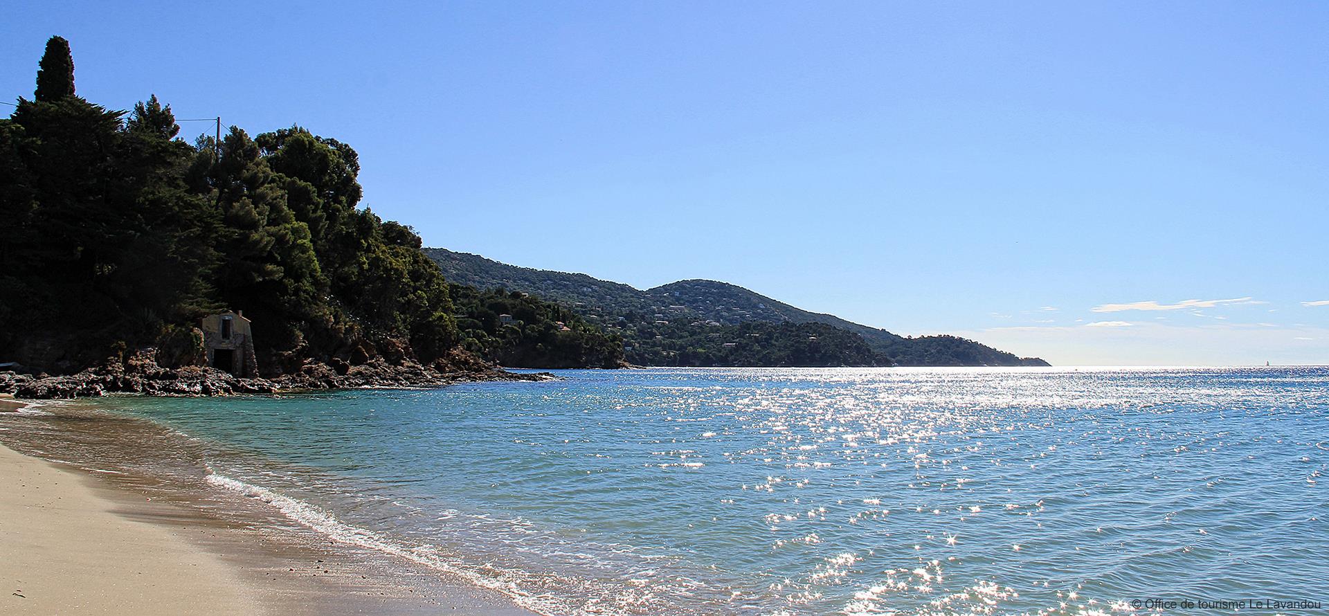 The beach of La Fossette in Provence-Alpes-Côtes d'Azur